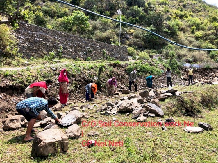 लॉकडाउन से छूट मिलते ही राजगढ़ ब्लॉक में मनरेगा के कार्य में जुटे 735 मजदूर