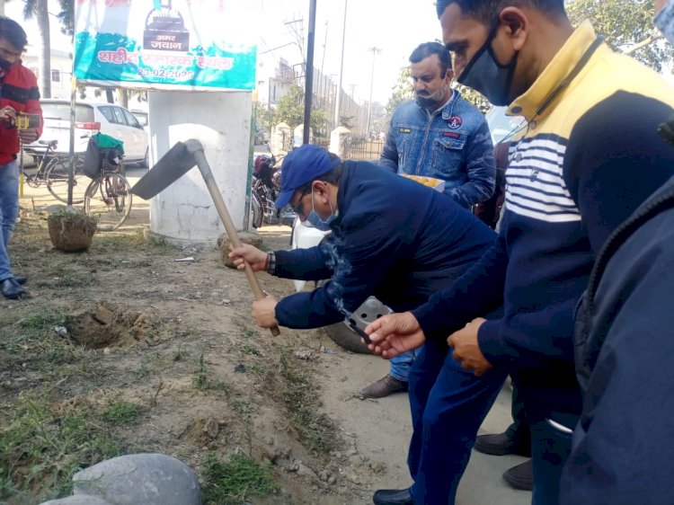 लम्बे अरसे का इंतजार खत्म, शहीद स्मारक  का कार्य शुरू