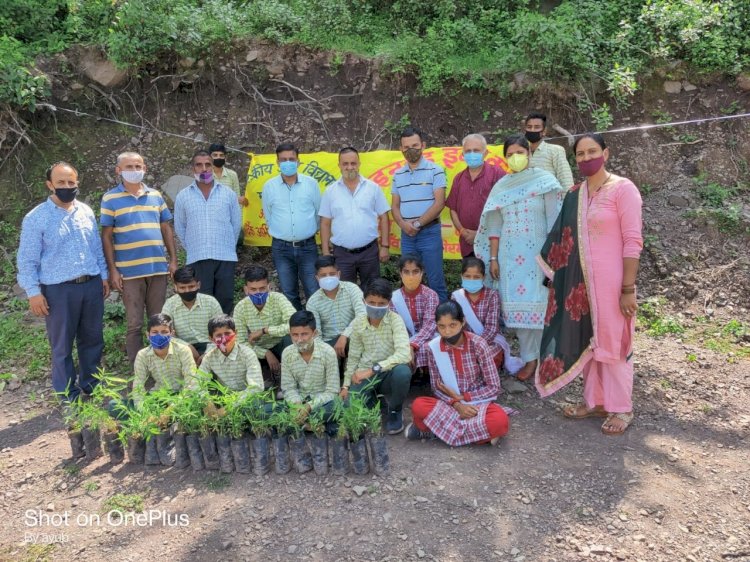 एक पेड़ मेरे स्कूल के नाम मलगांव स्कूल में किया पौधरोपण 