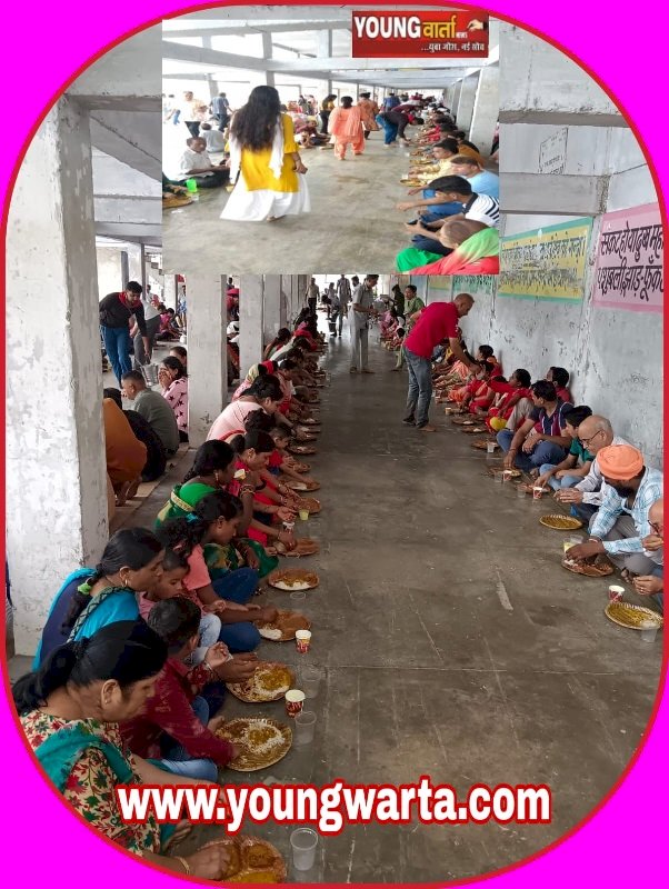 श्री राधाकृष्ण हनुमान मंदिर में विशाल भंडारे का आयोजन 