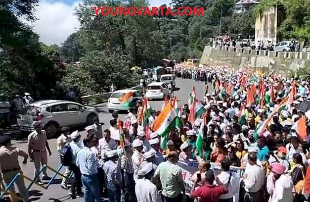 पुरानी पेंशन बहाली की मांग को लेकर प्रदेशभर से कर्मचारी विधानसभा का घेराव करने पहुंचे शिमला 