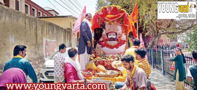 नाहन शहर में बैड-बाजों के साथ निकली खाटू श्याम की भव्य शोभायात्रा , भक्तिमय हुआ वातावरण 